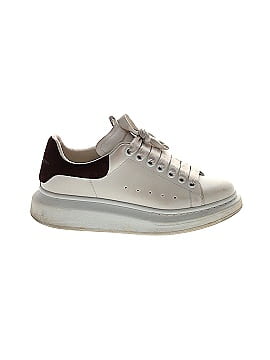 Alexander McQueen White and Burgundy Sneakers (view 1)