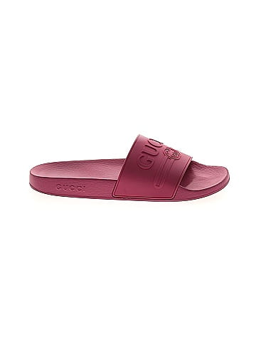 Gucci burgundy online sandals