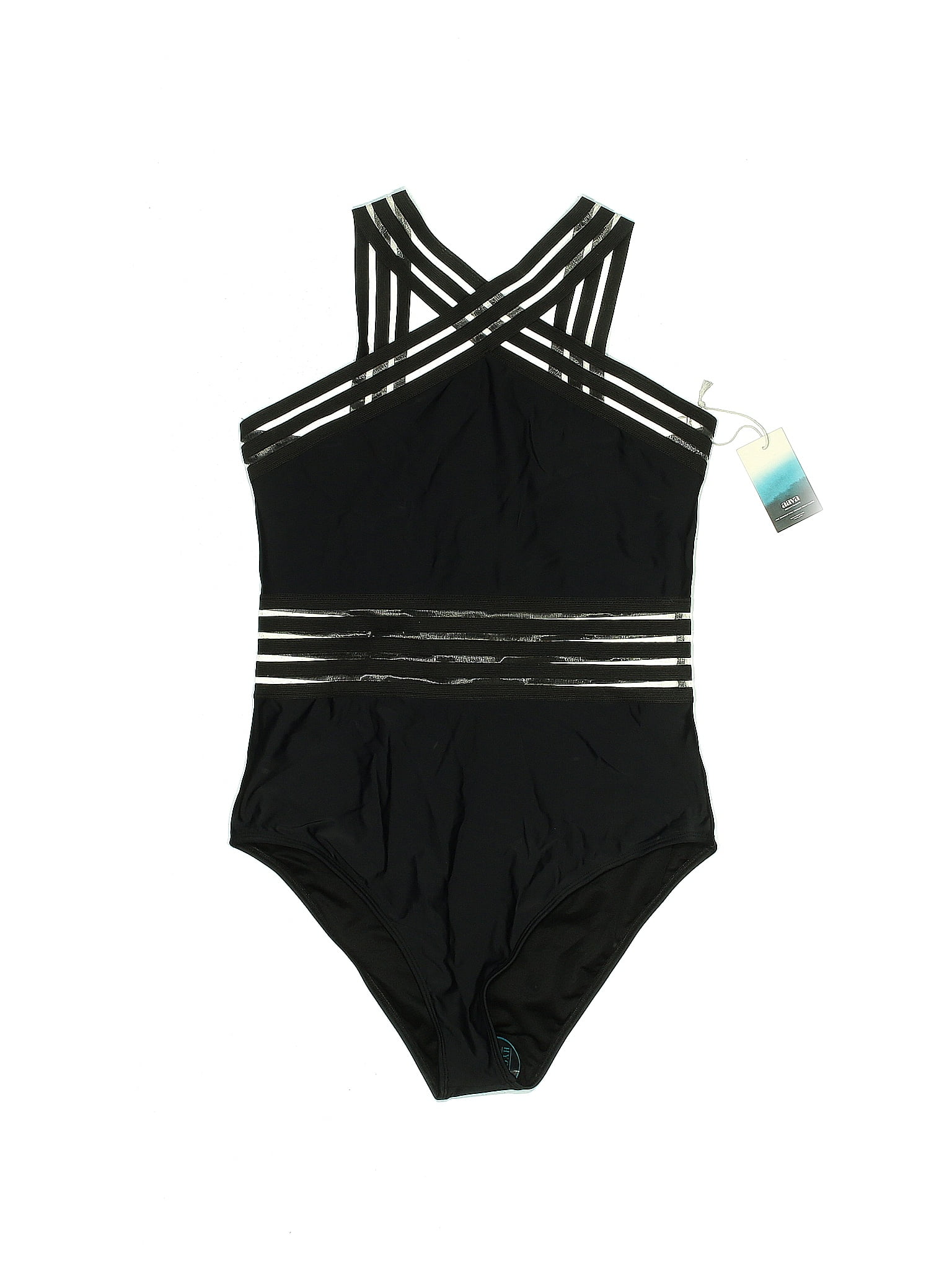 aava Solid Black One Piece Swimsuit Size XL - 70% off | thredUP