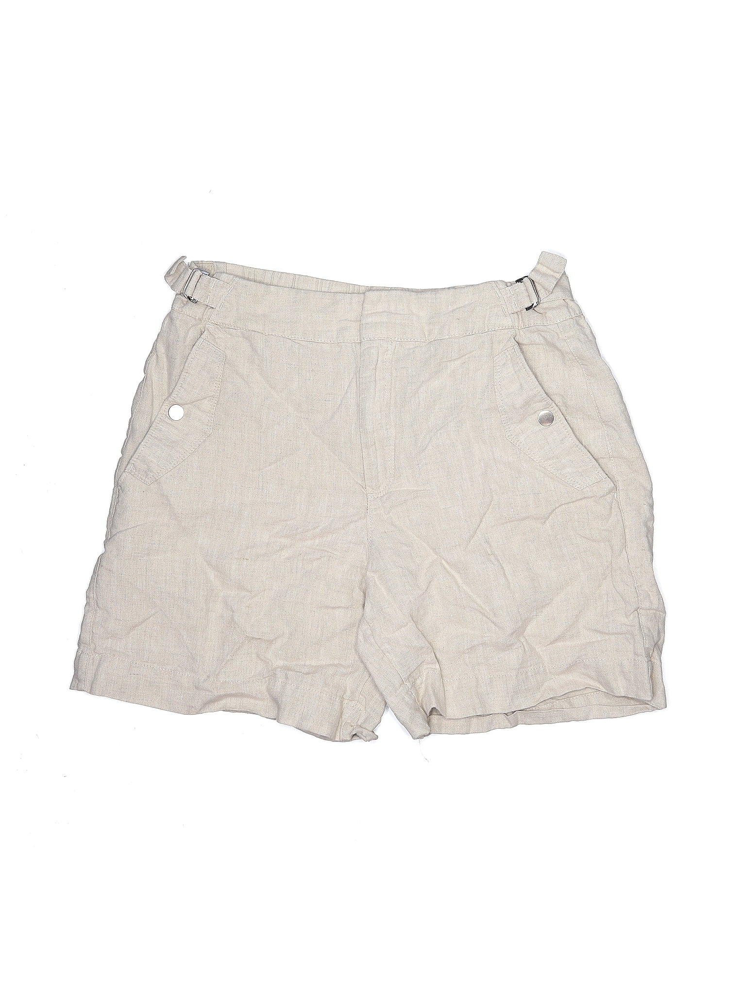 Athleta 100% Linen Solid Tan Ivory Shorts Size 8 - 51% off | thredUP