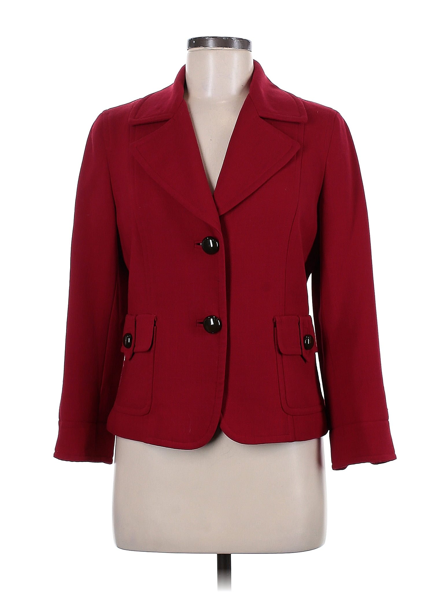 Talbots 100% Wool Solid Red Wool Blazer Size 6 - 75% off | thredUP