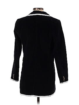 Bask Black Double Breasted Toweling Blazer (view 2)