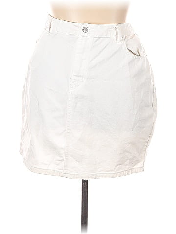 White denim skirt size sale 20