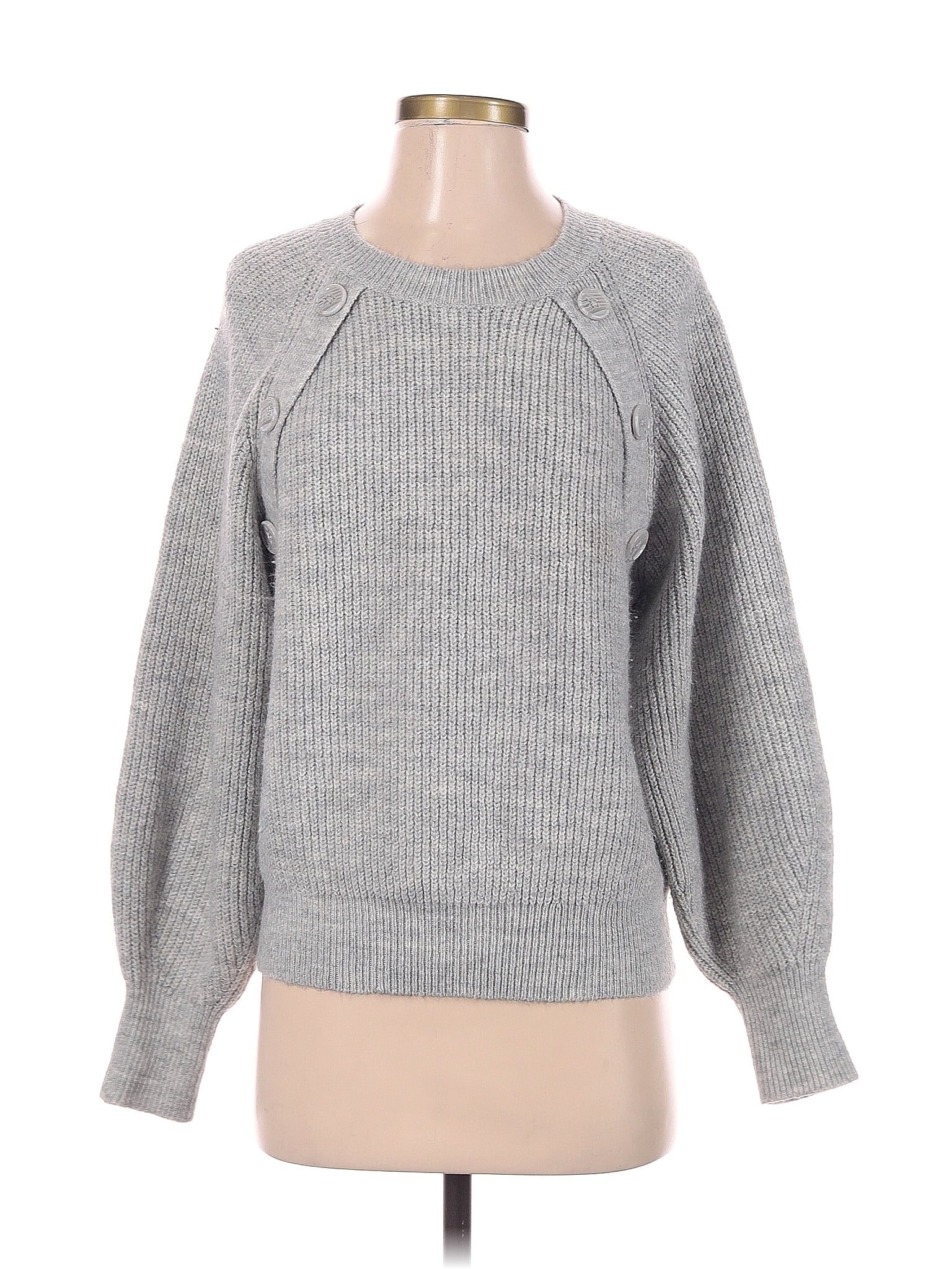 Joie Color Block Solid Gray Pullover Sweater Size S - 70% off | ThredUp