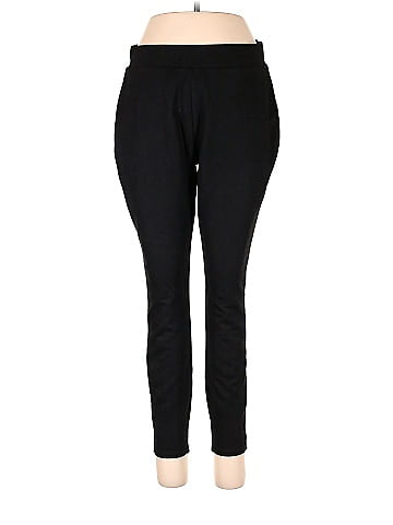 Torrid 100% Polyester Solid Black Casual Pants Size Lg Plus (0) (Plus) -  65% off