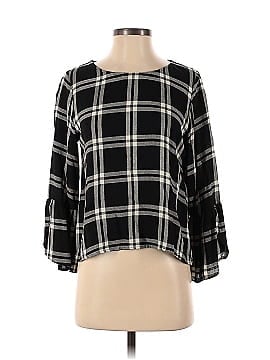 Waverly Grey Plaid Anabell Top (view 1)