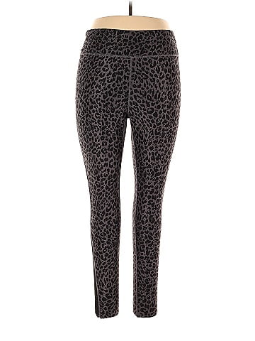 Juicy Couture Sport Leopard Print Multi Color Black Active Pants