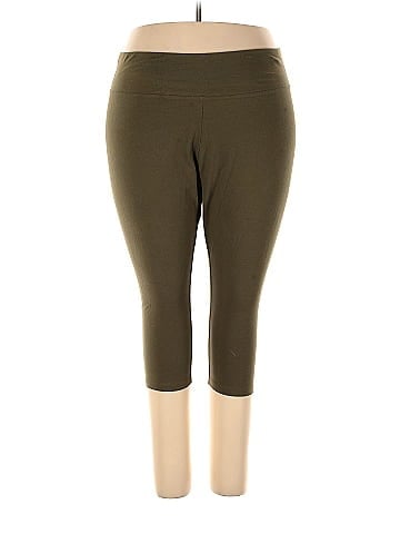 Sonoma Goods for Life Solid Green Leggings Size 2X (Plus) - 52% off