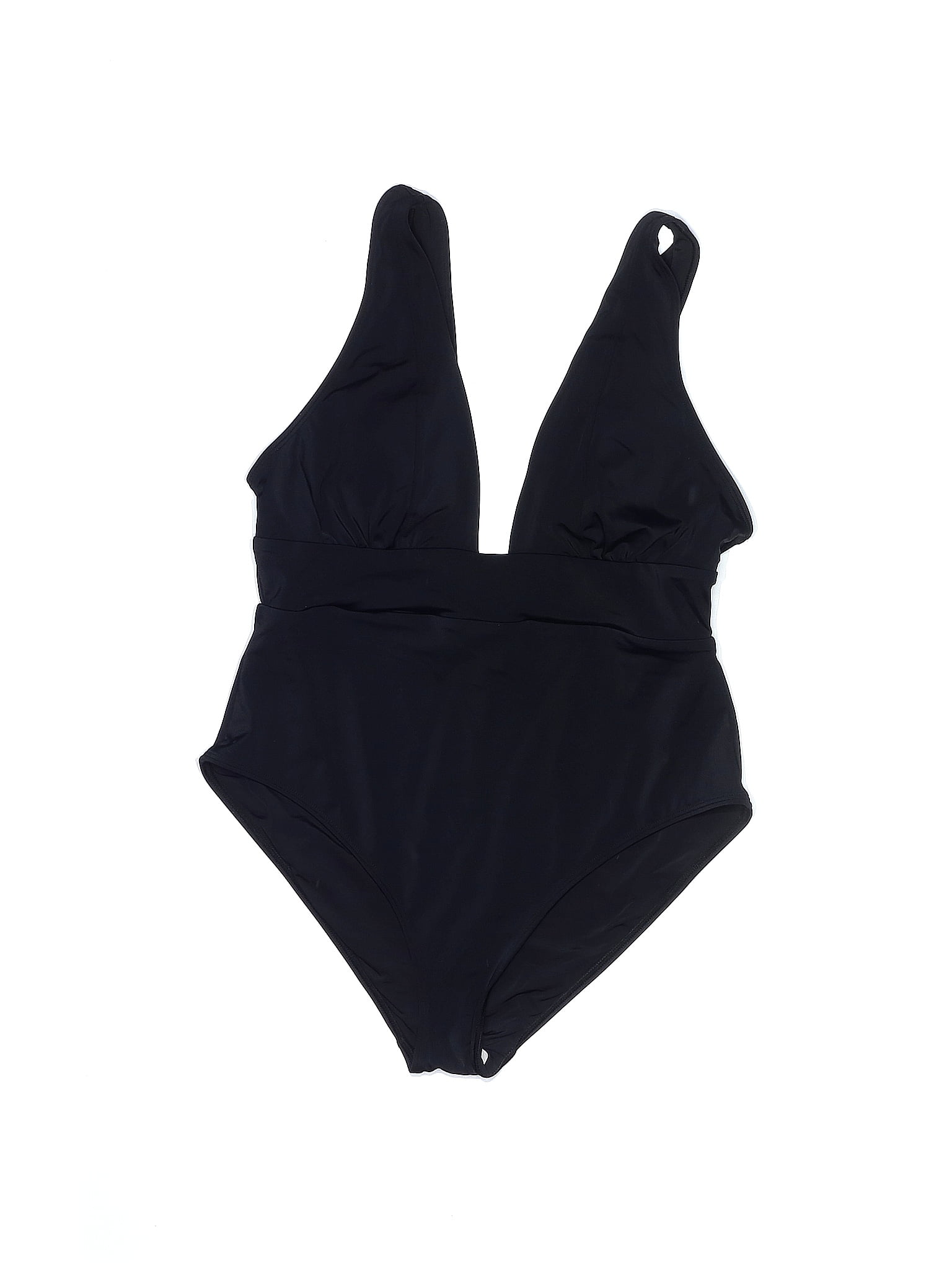 Andie Solid Black One Piece Swimsuit Size L 60 Off Thredup