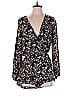 Forever 21 100% Rayon Floral Jacquard Tortoise Floral Motif Paisley Baroque Print Hearts Brocade Graphic Tropical Black Romper Size M - photo 1