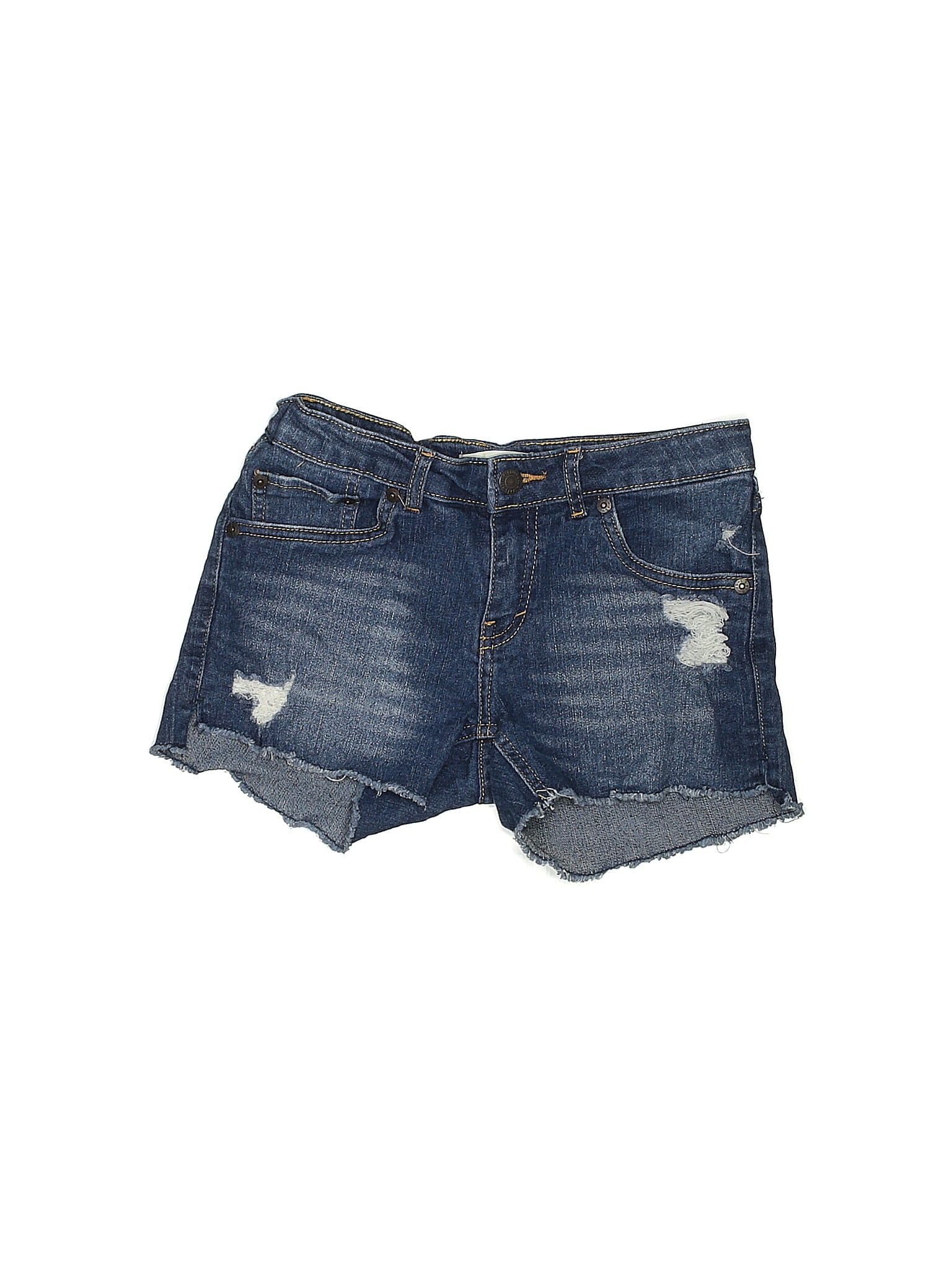 Levis Solid Blue Denim Shorts Size 12 63 Off Thredup