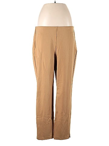 Chico's Solid Brown Tan Casual Pants Size Lg (2.5) - 78% off