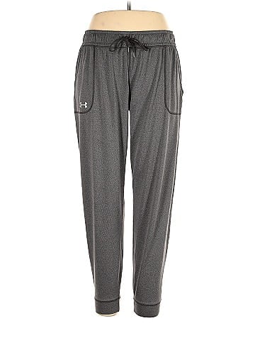 Under Armour 100% Polyester Gray Active Pants Size XL - 50% off