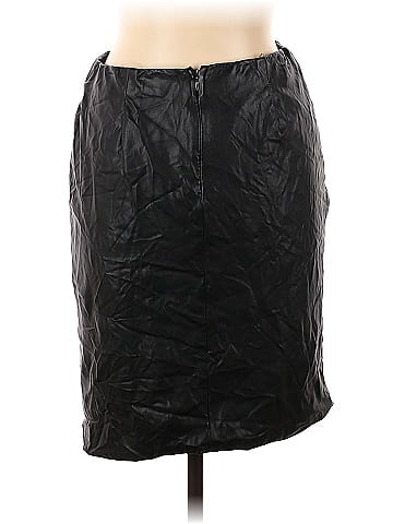 Great Jones Vegan Leather Overlay Skirt (view 2)