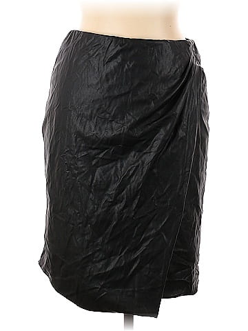 Great Jones Vegan Leather Overlay Skirt (view 1)