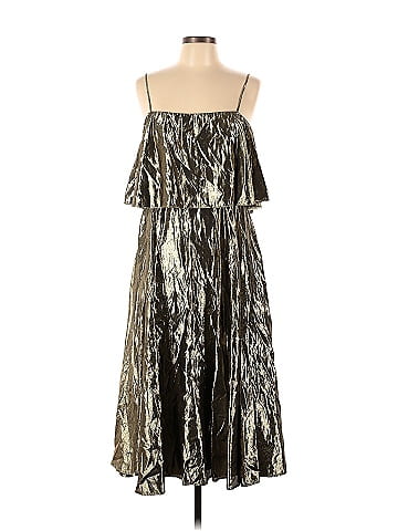 J crew 2025 gold goma dress