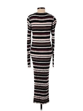Adam Lippes Collective Striped Long Sleeve Ribbed Dress (view 2)