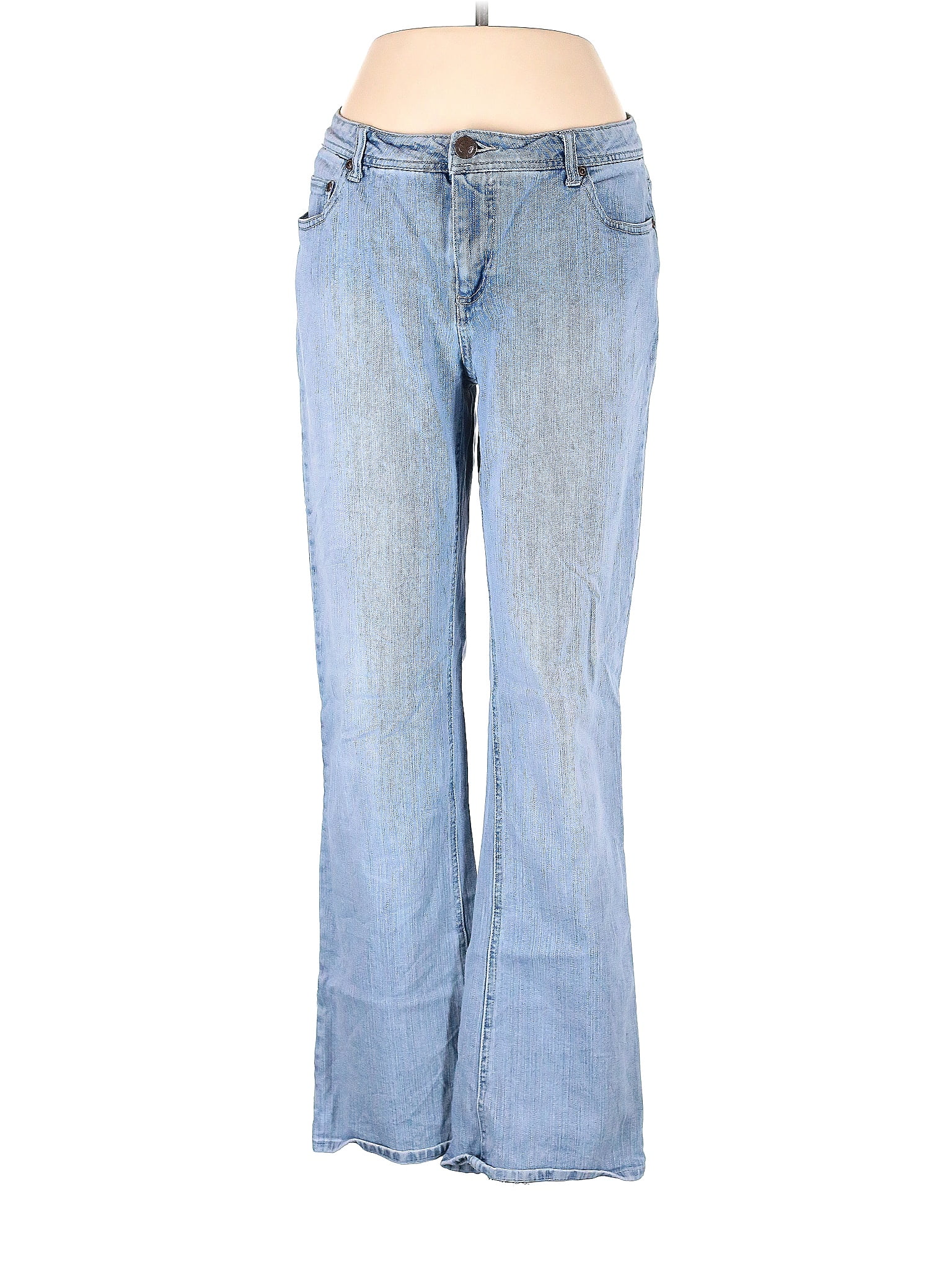 Faded Glory Solid Blue Jeans Size 16 - 56% off