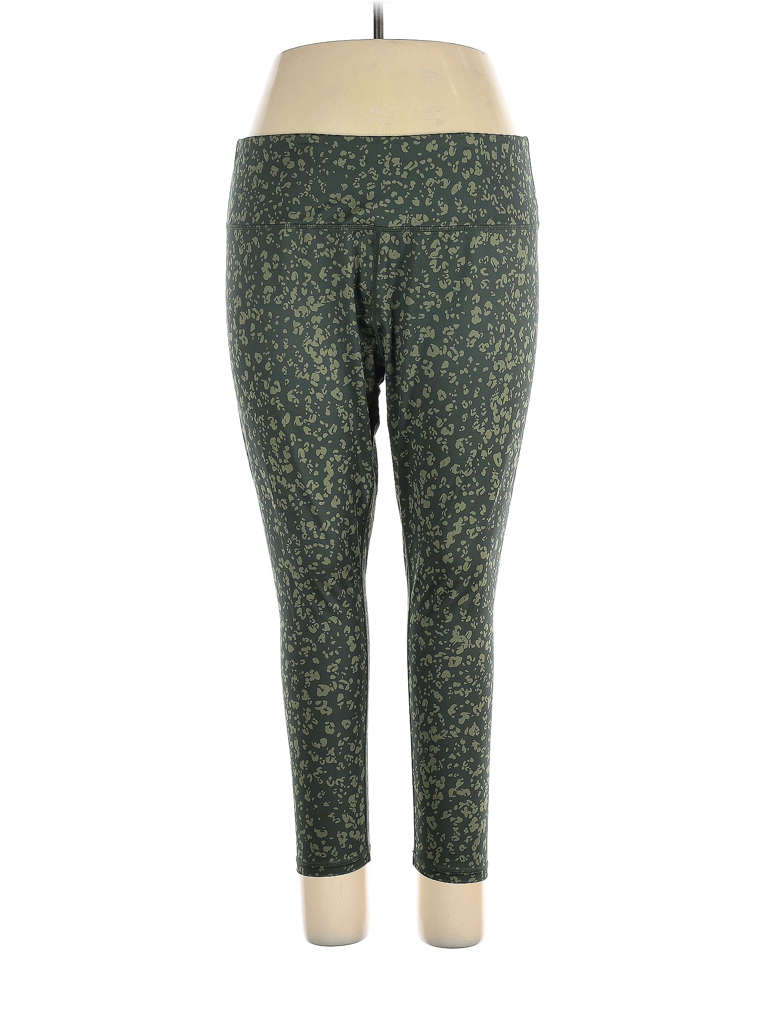 Z by Zella Leopard Print Green Leggings Size 2X (Plus) - 68% off