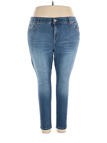 Torrid Solid Blue Jeans Size 24 (Plus) - 55% off