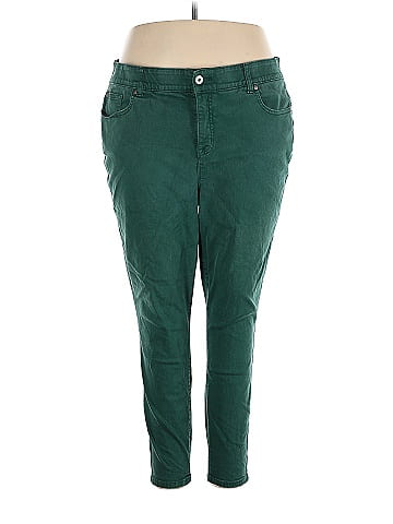 Torrid Solid Green Jeggings Size 24 (Plus) - 61% off