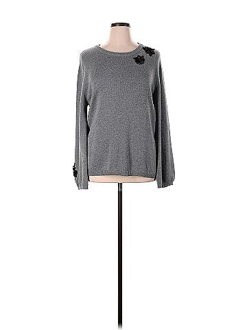 Prabal Gurung Collective Color Block Marled Gray Grey Embellished