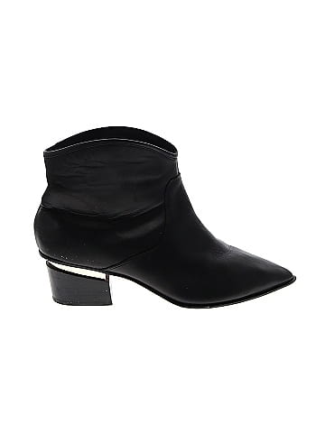 Donna Karan New York Solid Black Ankle Boots Size 9 67 off