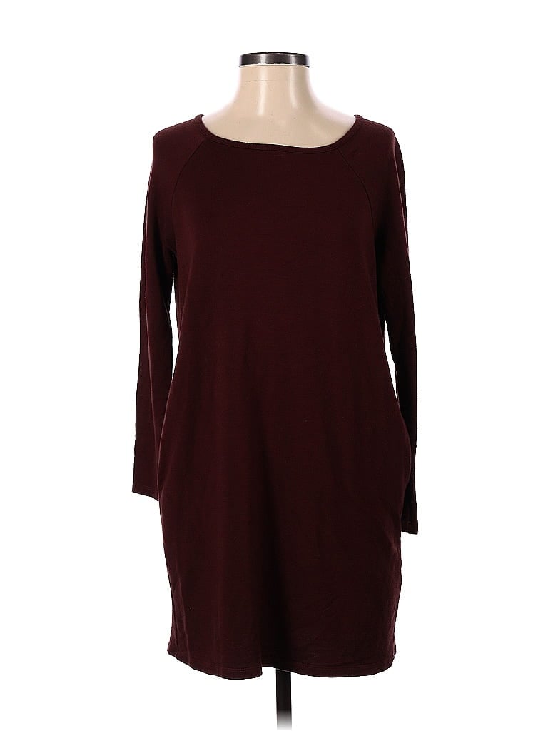 Pre-owned Wasabi + Mint Casual Dress In Burgundy