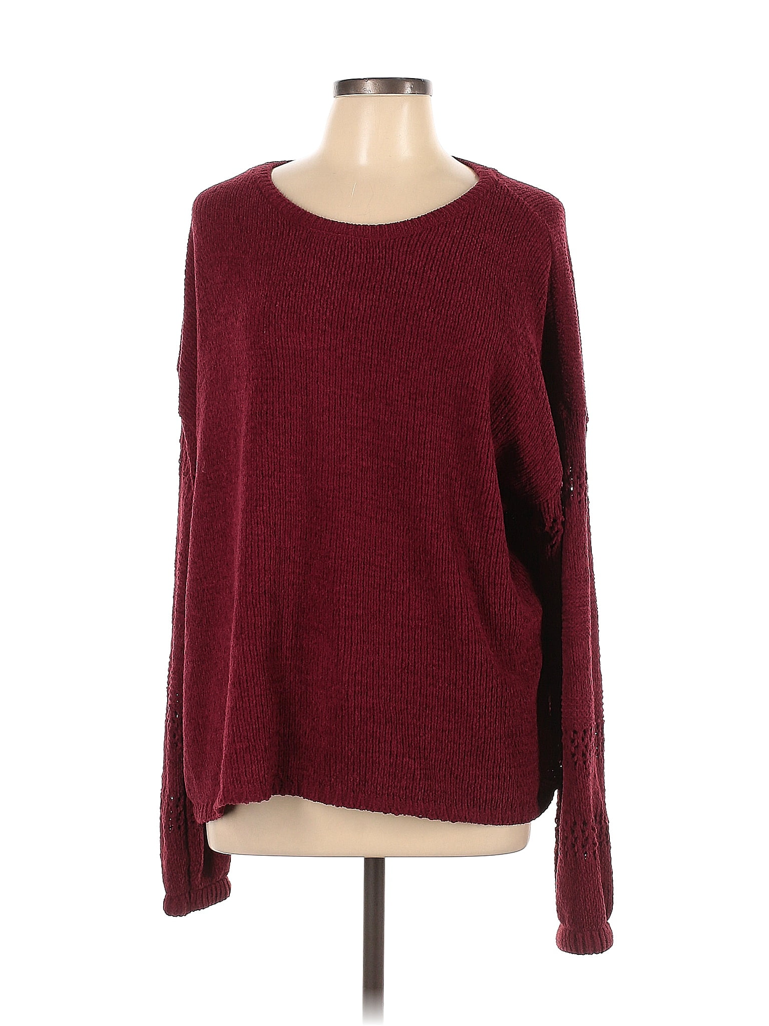 Women's Crewneck Pullover Sweater - Knox Rose Red XL