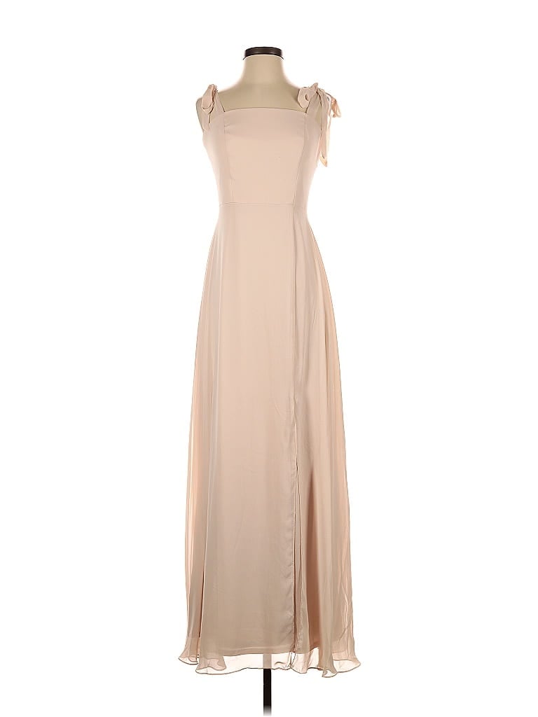 Dessy Collection 100% Polyester Tan Cocktail Dress Size 2 - photo 1