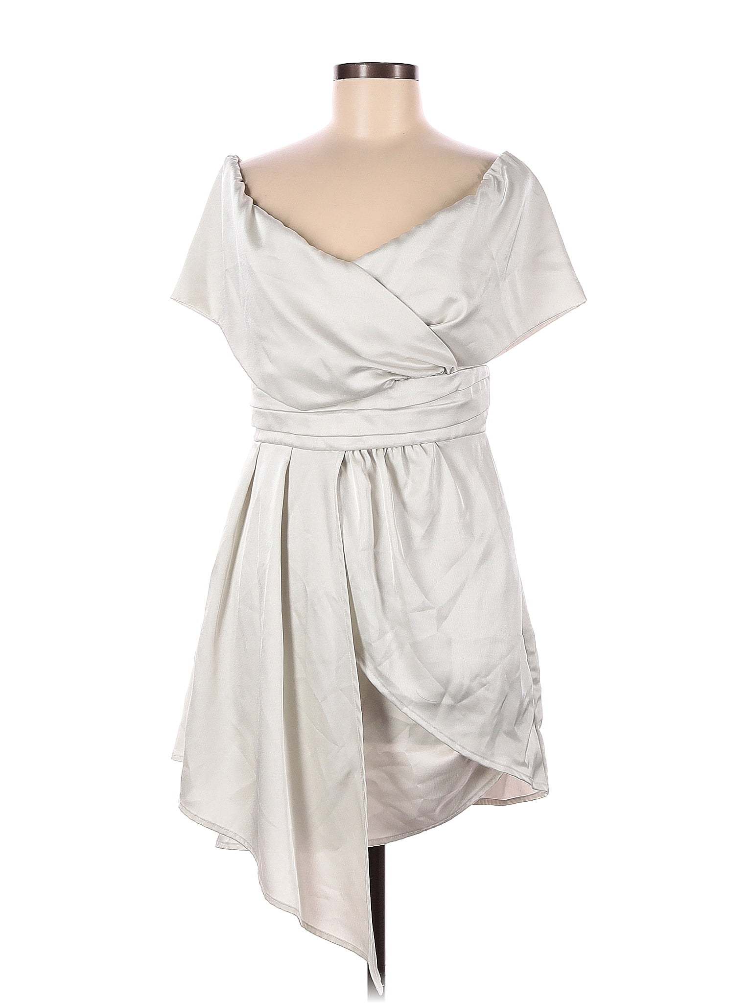 BLANCA VITA Silver Polyester Cocktail Dress