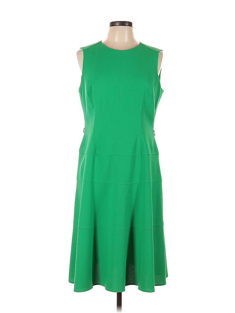 Anne Klein Solid Green Casual Dress Size 12 - 66% off | thredUP