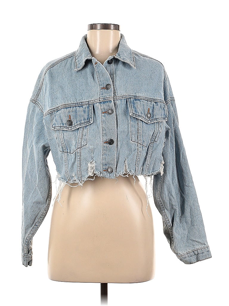 Signature 8 100 Cotton Blue Denim Jacket Size M 63 Off Thredup