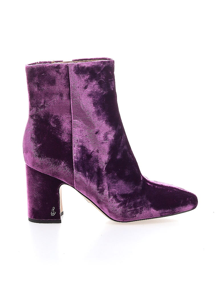 Sam Edelman Snake Print Purple Ankle Boots Size 8 - 60% off | ThredUp