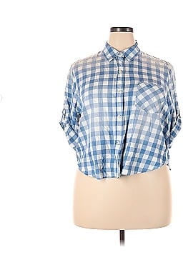 Mossimo Supply Co. 3/4 Sleeve Button-Down Shirt (view 1)