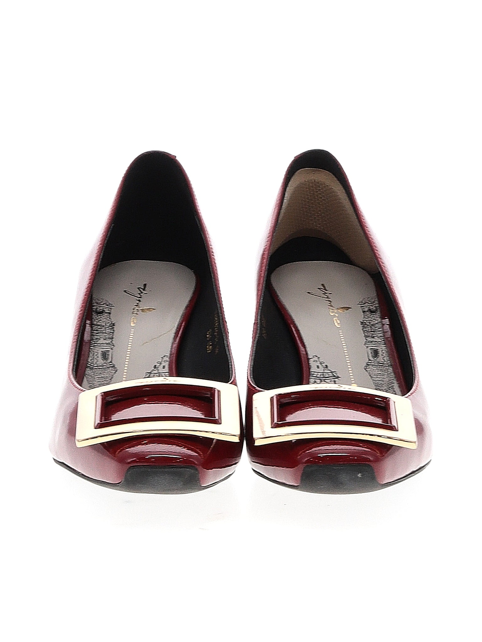 Tigresso Solid Maroon Burgundy Heels Size 34 (EU) - 60% off | thredUP