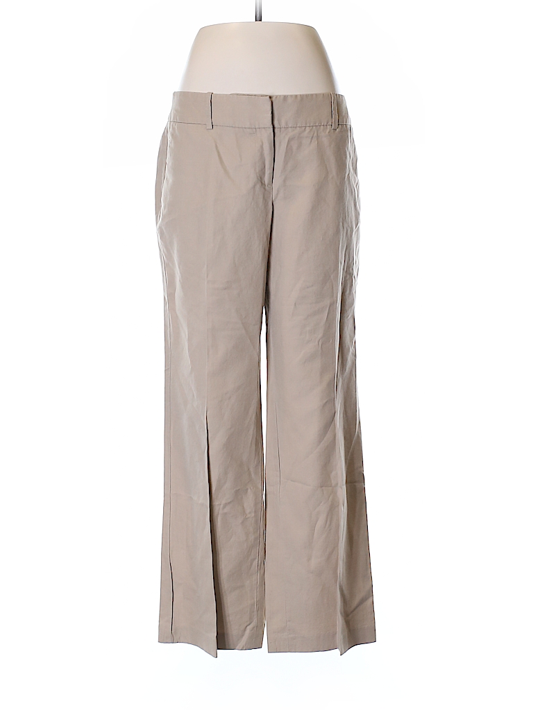 Ann Taylor LOFT Solid Tan Linen Pants Size 8 (Petite) - 85% off | thredUP