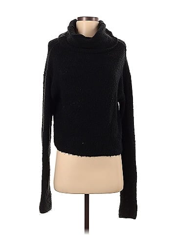 Free people black turtleneck on sale sweater