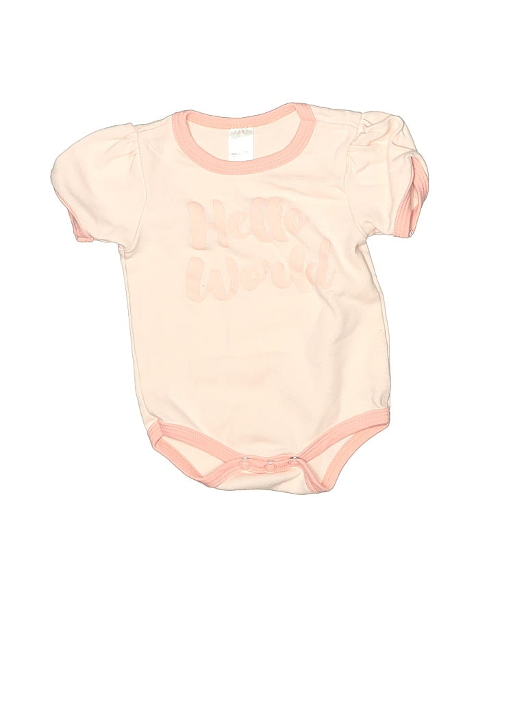 Baby Aspen 100% Cotton Ivory Short Sleeve Onesie Size 0-3 mo - photo 1