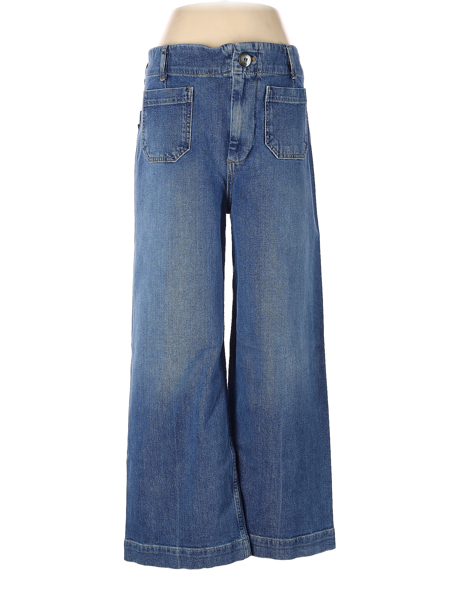 Pilcro Solid Blue Jeans 28 Waist - 68% off | thredUP