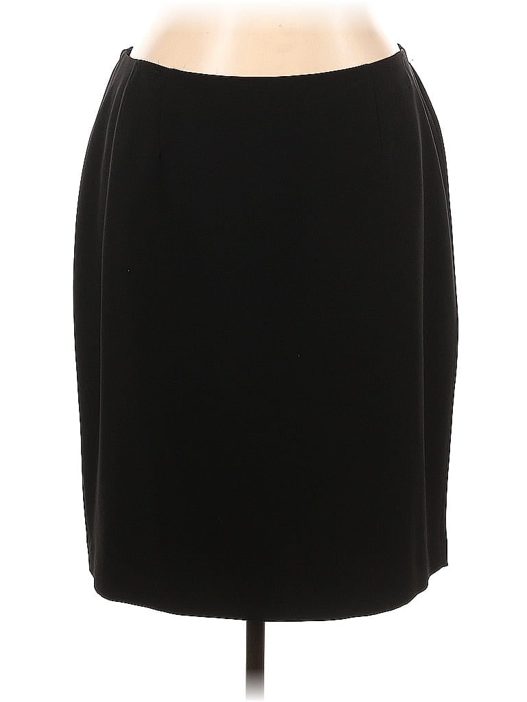 Jones Studio Solid Black Casual Skirt Size 16 - photo 1