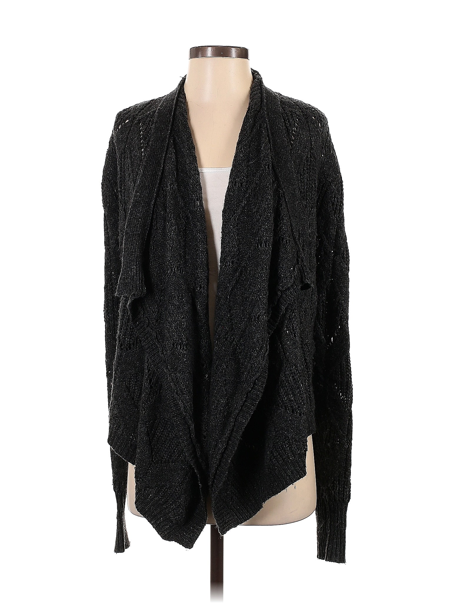 Karen Kane Color Block Solid Black Cardigan Size XS - 79% off | thredUP