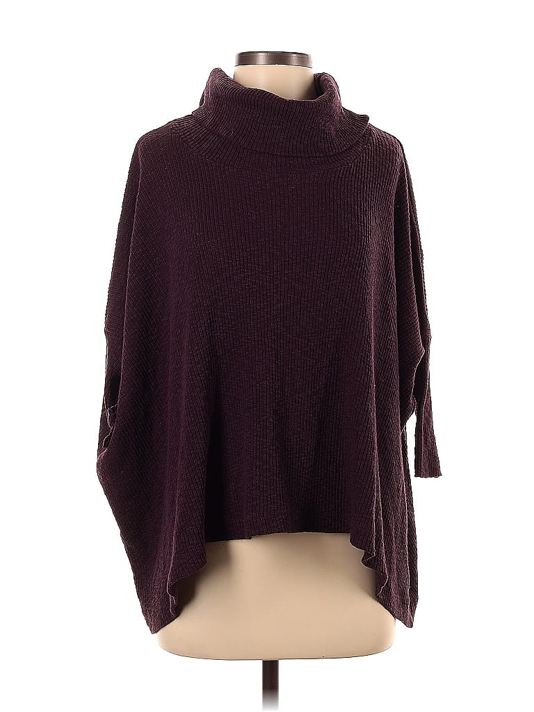 Fp Colorblock Sweater FP BEACH Color Block Solid Purple Burgundy Turtleneck Sweater Size S ...