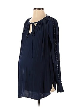 FOR 2 by Ramy Brook Navy Trace Maternity Top (view 1)