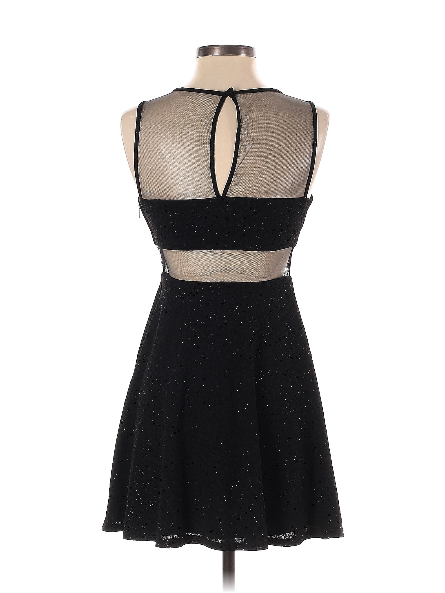 Hailey Logan by Adrianna Papell Solid Black Cocktail Dress Size 3