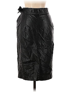 Nude Faux Leather Wrap Skirt (view 2)