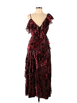 Hutch Red Velvet Ruffle Gown (view 1)