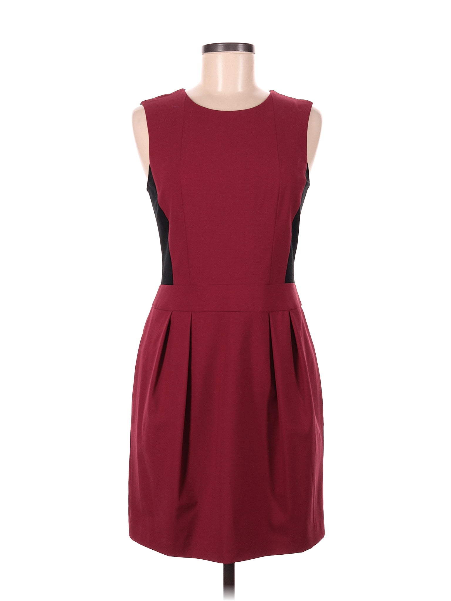 Theory Solid Maroon Burgundy Cocktail Dress Size 6 85 Off Thredup