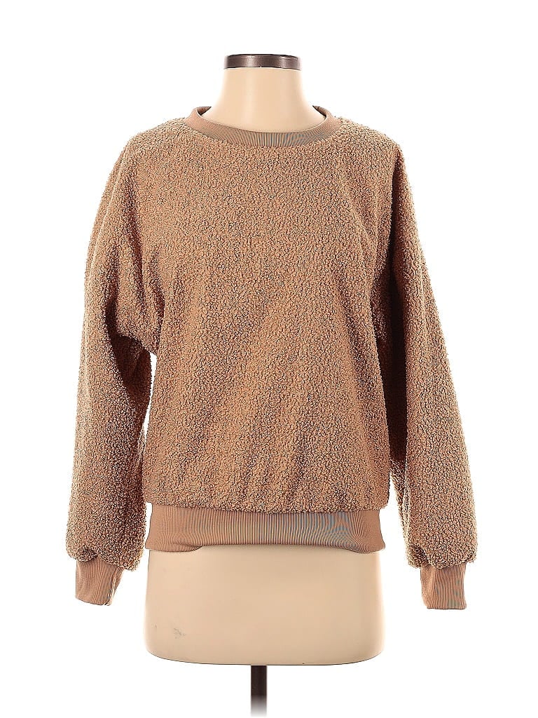 Pre-owned Unbranded Fleece Jacket In Brown