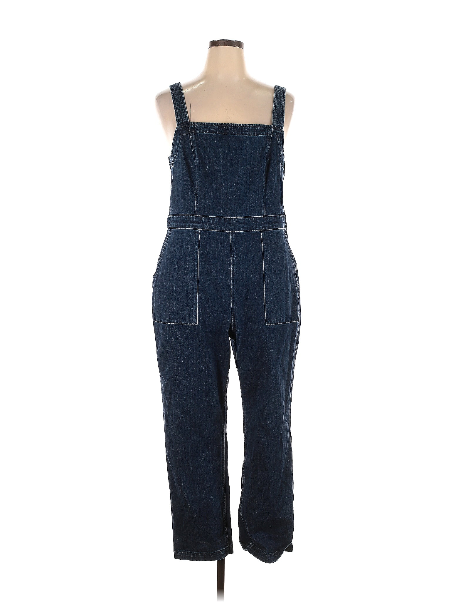 J.Crew Solid Navy Blue Overalls Size 16 67 off thredUP